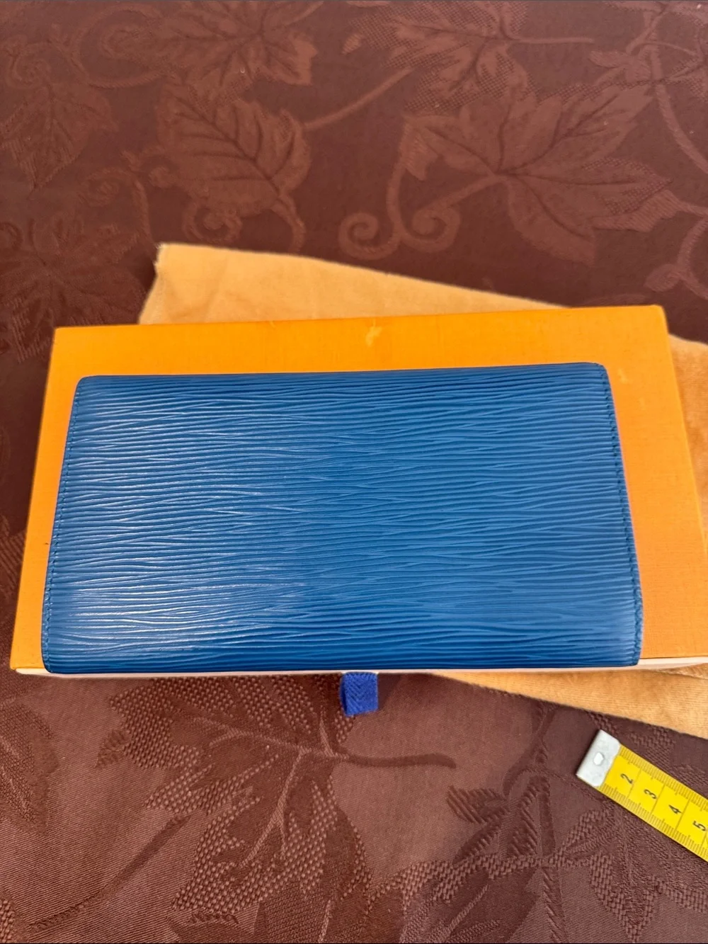 Louis Vuitton Blue Epi Leather Bag & Wallet